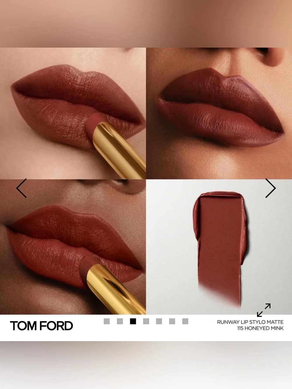 Tom Ford Runway Stylo Matte Lipstick — 115 Honeyed Mink